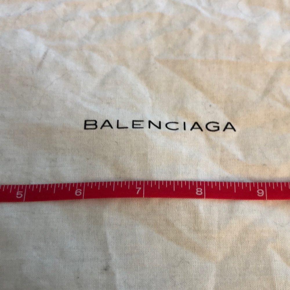 Balenciaga sneaker dust bag 14.5x18. Some markings but washable.